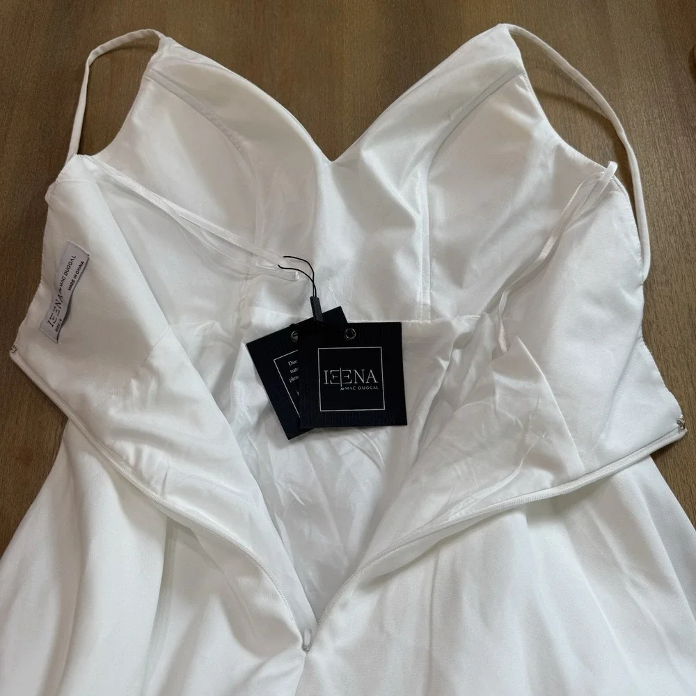 Mac Duggal 48855 Size 6 White‎ V-Neck A-Line Gown - Picture 7 of 12